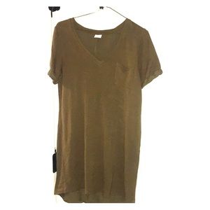 Navy Green T-Shirt Dress